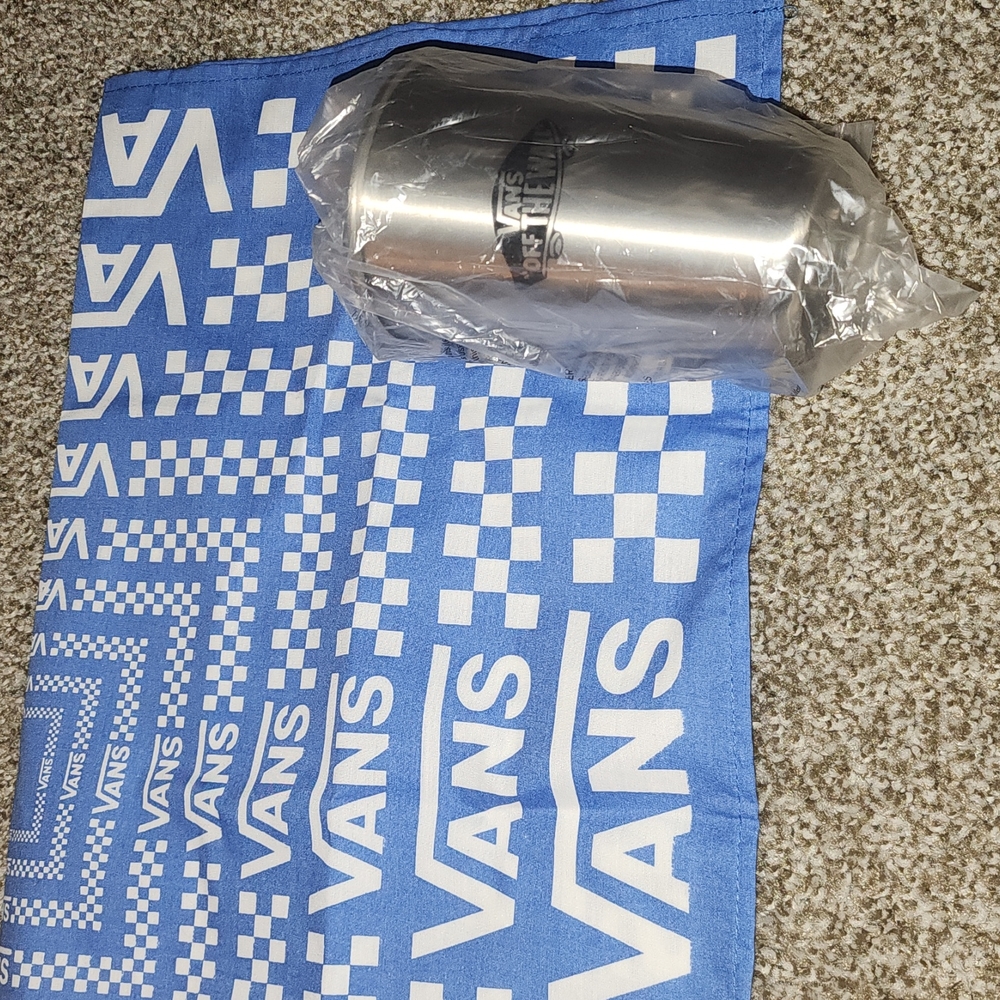 Vans unused bandana and metal cup